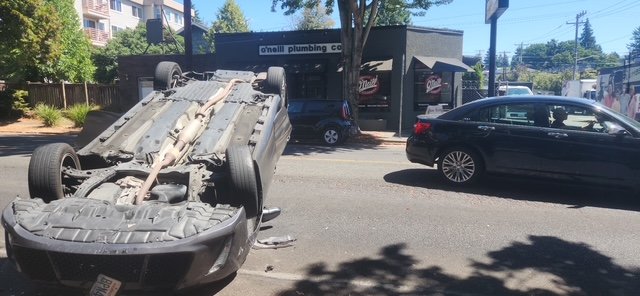 UPDATE: Flipped-car crash on California at Graham