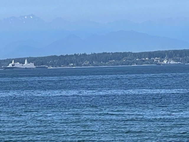 HAPPENING NOW: Seafair Parade of Ships, as seen from West Seattle’s shore