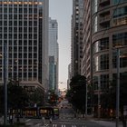 Summer’s sunset. Downtown