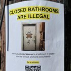 Closed bathrooms posters