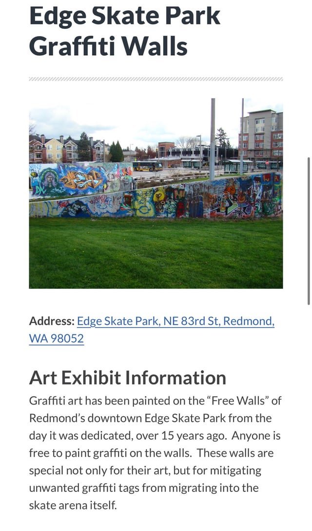 Free walls are a real solution to graffiti, and Redmond is ahead of Seattle.