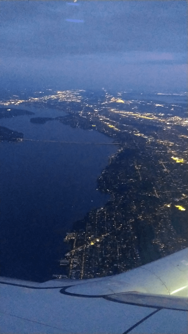 Flying over Seattle tonight was beautiful.