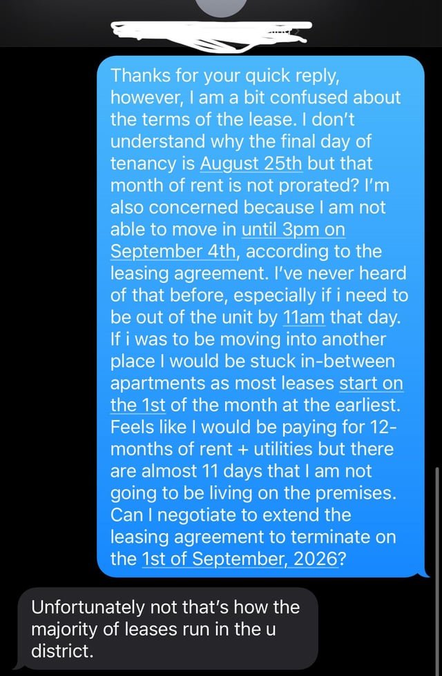 Is this leasing agreement normal for the U-district?