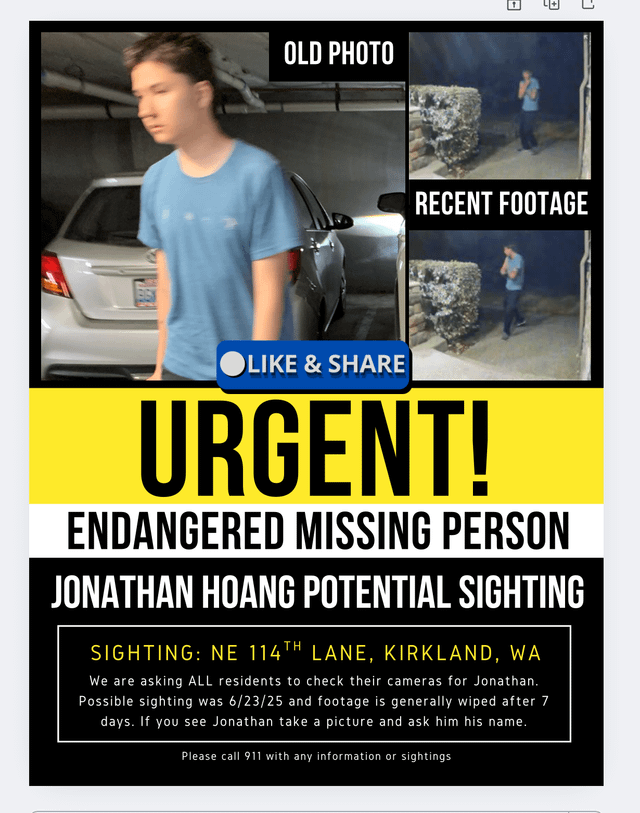 Missing person – request for public feedback