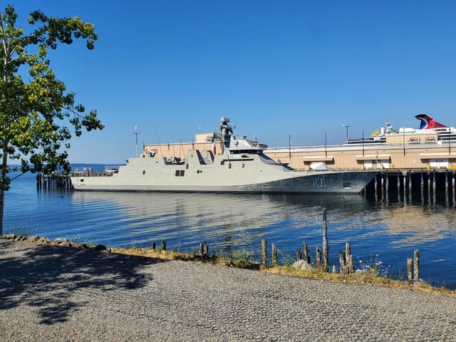 There’s a Mexican Frigate called the Benito Juarez docked at Pier 90 where there are usually cruise ships docked
