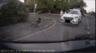Lady dumping her trash on the sidewalk less than 2 blocks away from a Goodwill