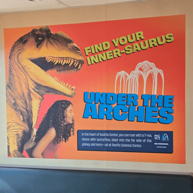 Hilarious PacSci advertisement on the ferry.