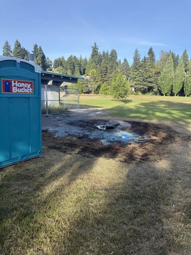 Fourth of July casualty at the local park.