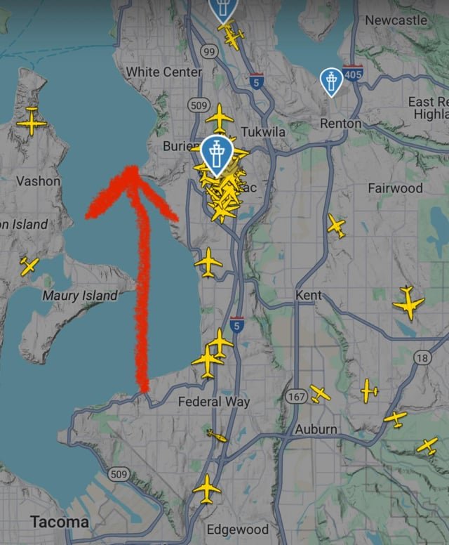 SeaTac Flight Path – South to North?