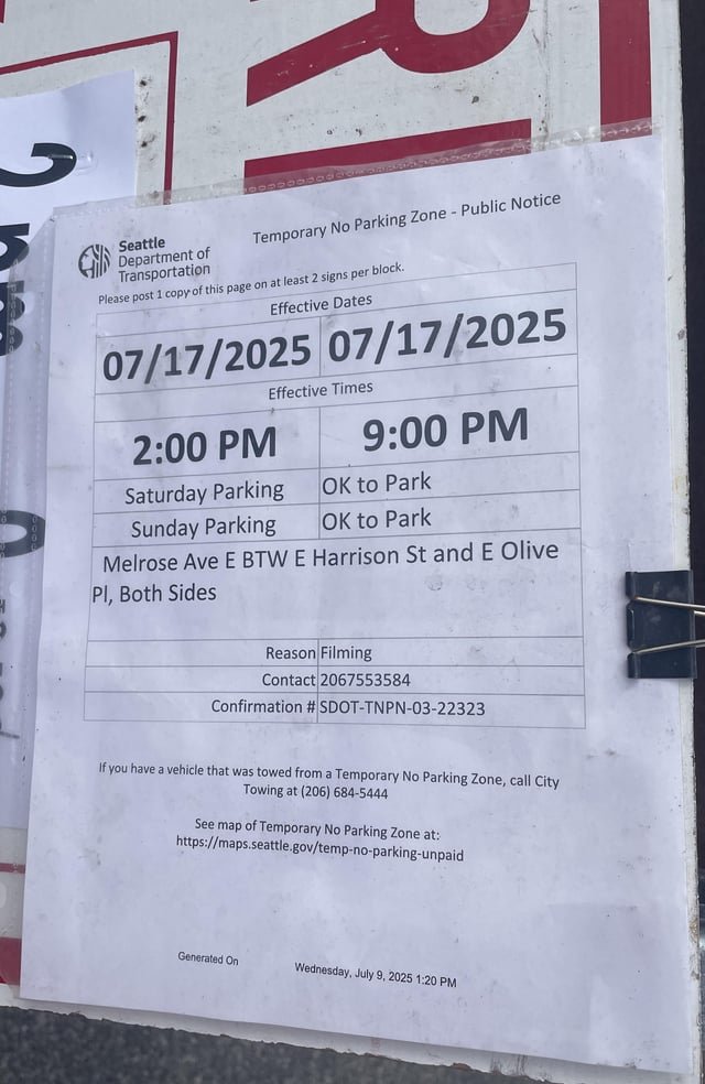 Filming on Melrose