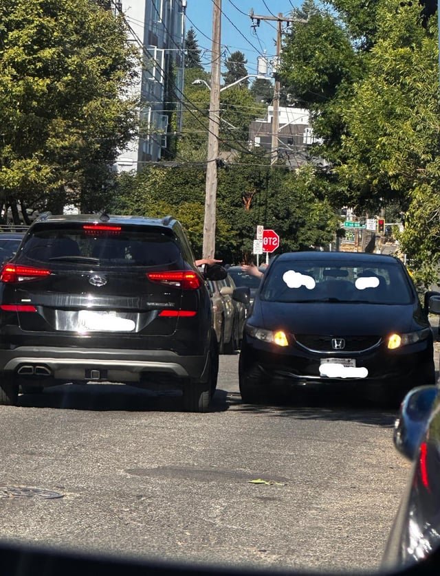 They’re Never Leaving Seattle (neither will back up and let the other pass)