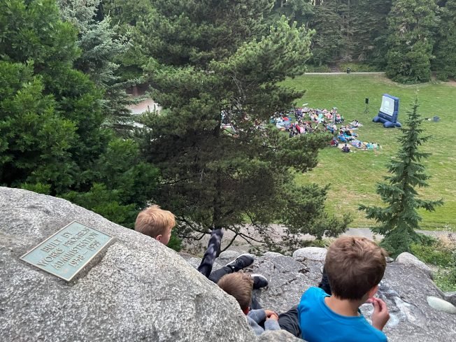 OUTDOOR MOVIES: Camp Long’s choices, with a bonus; Maarten Park’s next show