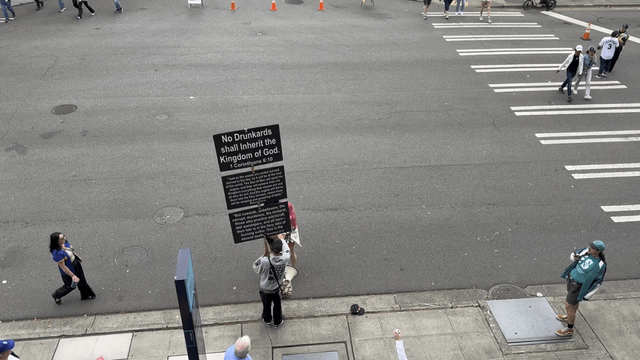 Let’s take care of the bullhorn menace outside of T Mobile park