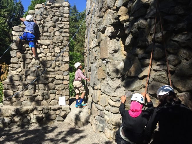 Camp Long is open! Starting tomorrow, weekly free drop-in rock climbing