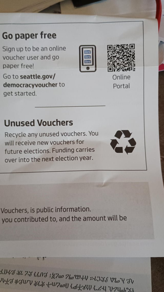 How to go paper free for Seattle’s democracy vouchers?