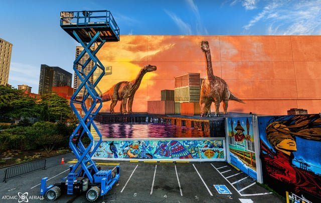 Seattle Center is losing dinos, but Belltown has some new ones