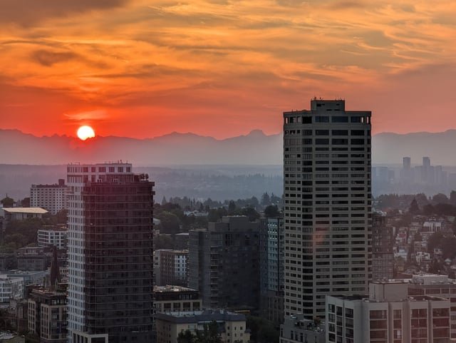Ominous sunrise this morning
