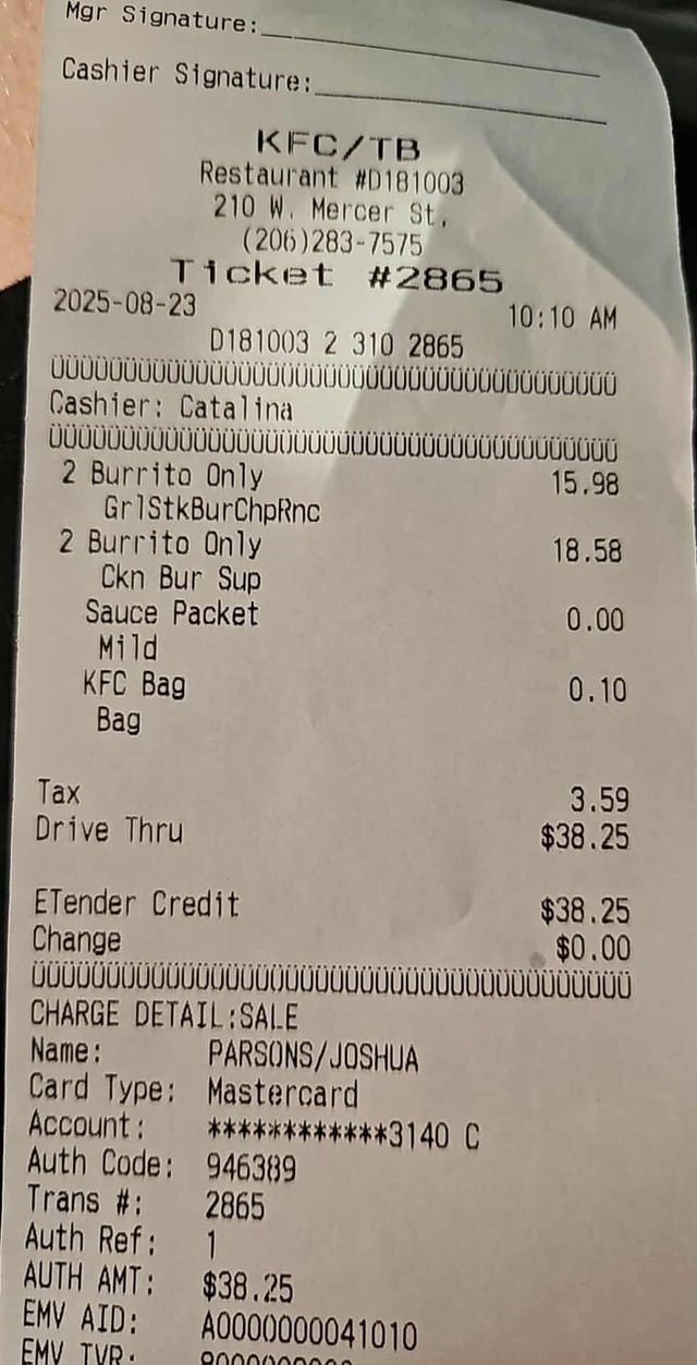 What are these taco bell prices. 4 burrito’s $40!?