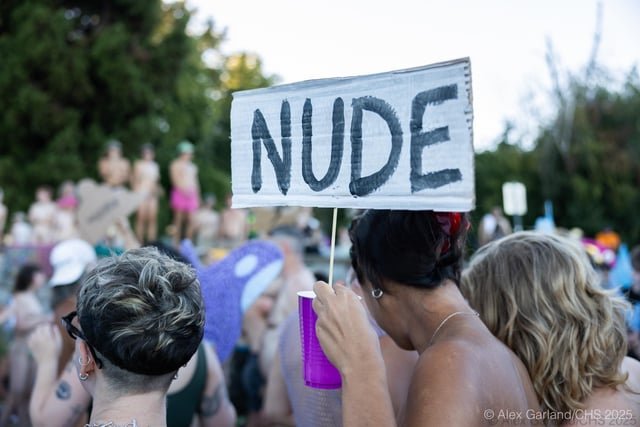 In court-embattled Denny Blaine Park, a show of defiance, nudity… and puppets