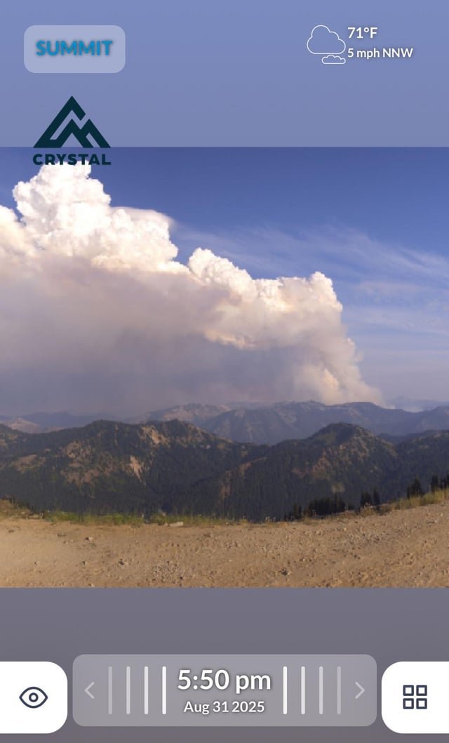 Bumping lake fire live on Crystal Camera