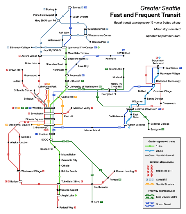 I made a map of Fast and Frequent Transit