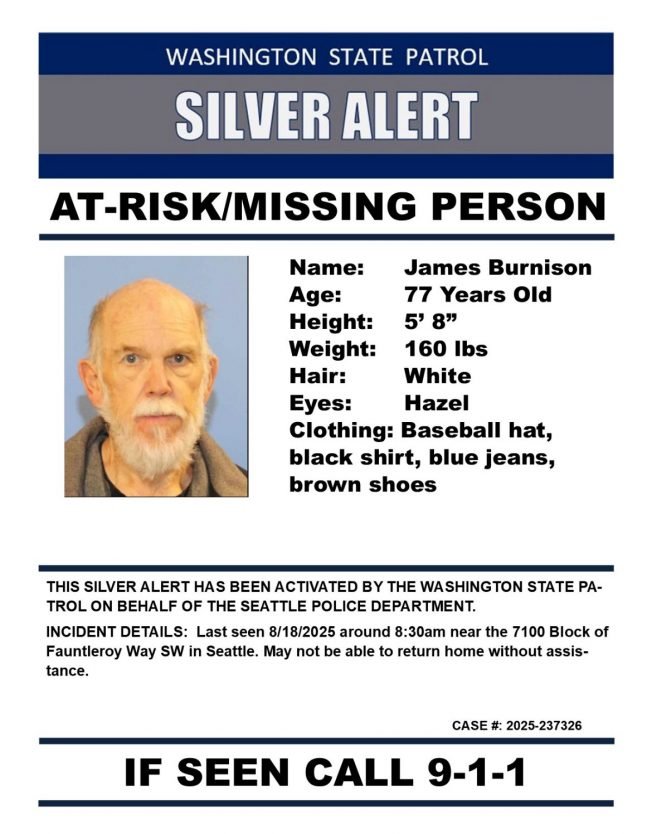 SILVER ALERT: Have you seen James?