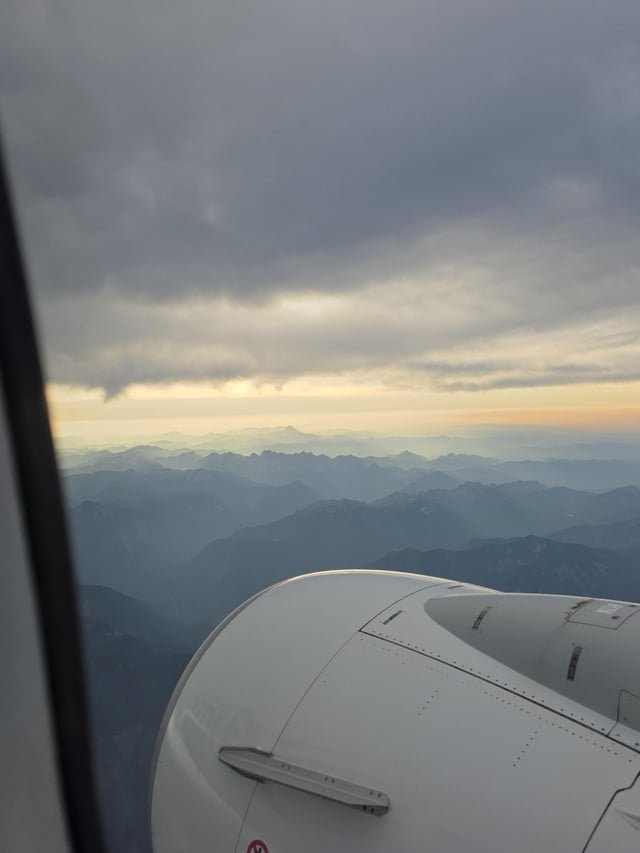 Looked like Bob Ross meets Mordor on the flight out this morning