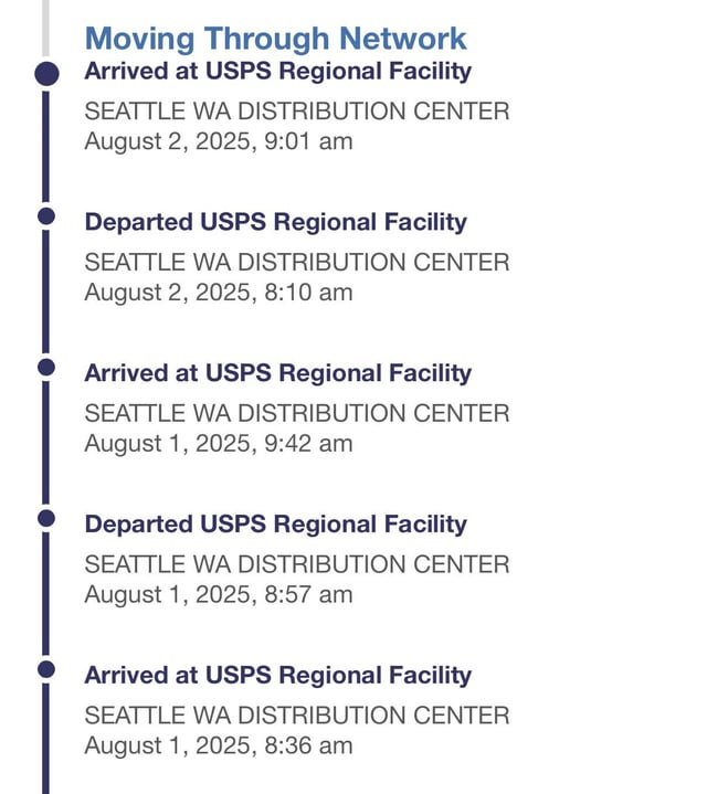 My package is never leaving Seattle 📬