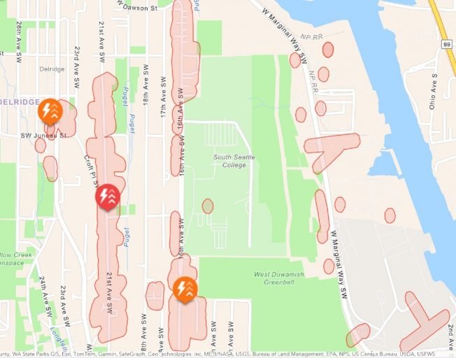 West Seattle power outage for 500+ customers
