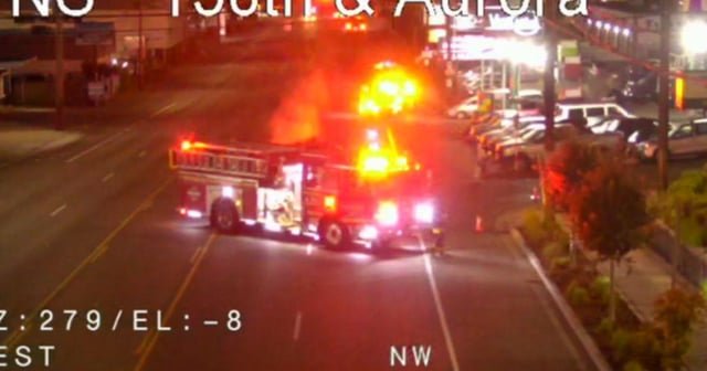 1 dead after crash with fire engine