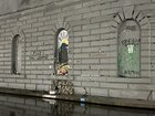 Some jerk spray painted over Saint Rat today