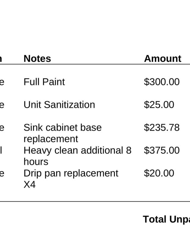 Move-out fees