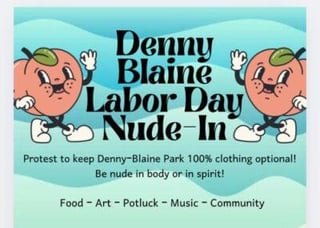On the CHS Calendar: 🍑Denny Blaine Labor Day Nude-In Protest🍑