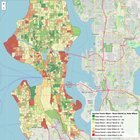 [OC] Mayoral Democracy Voucher Map and Graph – Wilson vs. Harrell