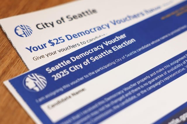 What happens to money set aside for unused Democracy Vouchers?