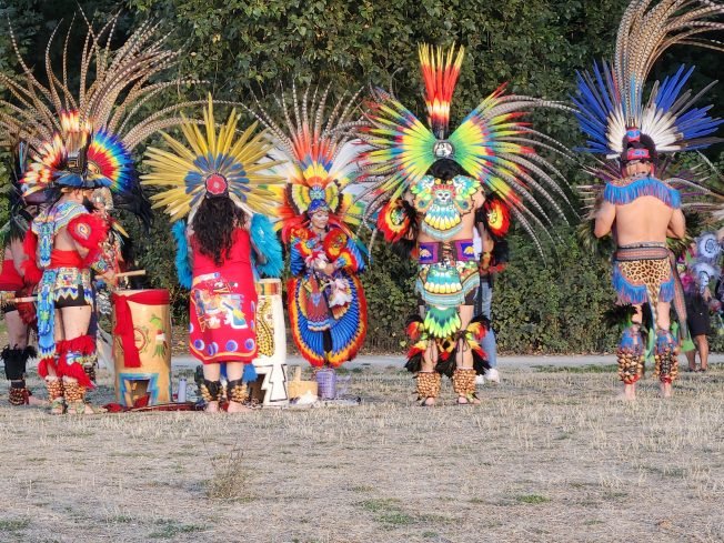 SEEN AT LINCOLN PARK: Aztec gathering