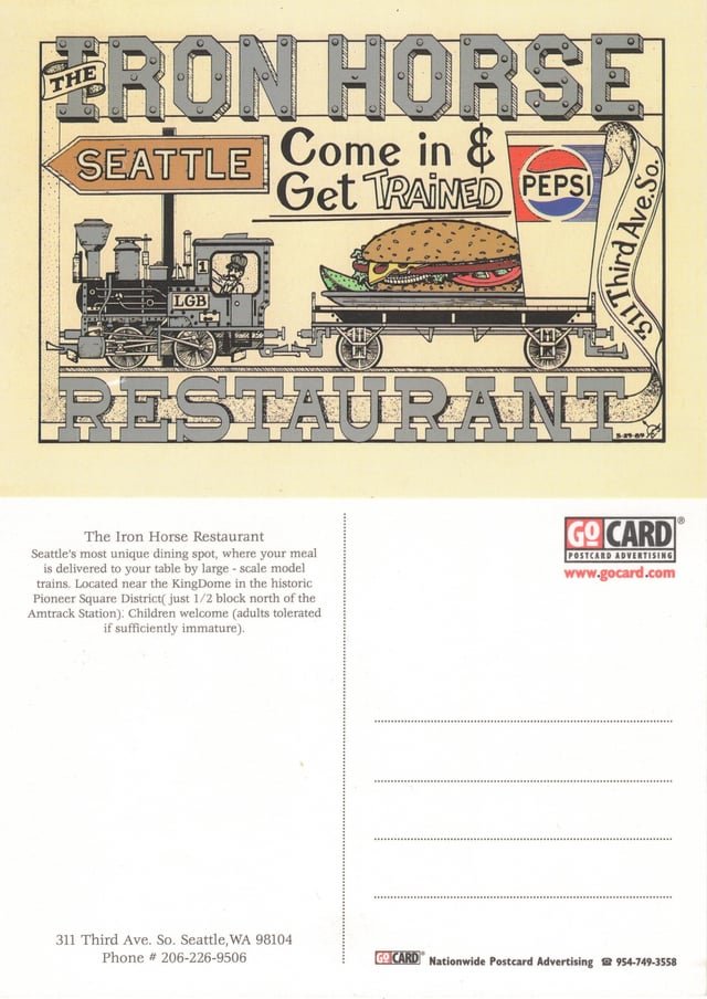 The Iron Horse Restaurant Postcard