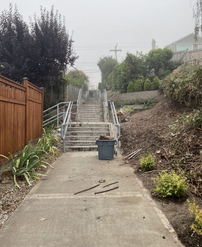 READER REPORT: West Seattle stairway gets TLC, and art, thanks to neighbors