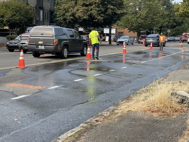 TRAFFIC ALERT: Water break at California/Juneau