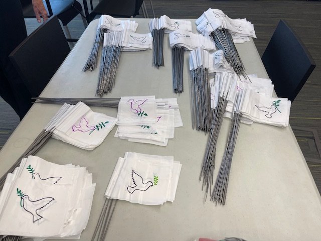 West Seattle Indivisible preparing, recruiting for giant people-powered Peace for All ‘banner’ next Sunday