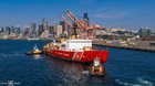 Polar Star, America’s only heavy icebreaker, returning to Seattle today with a fresh 50th anniversary paint job in preparation for this year’s Operation Deep Freeze