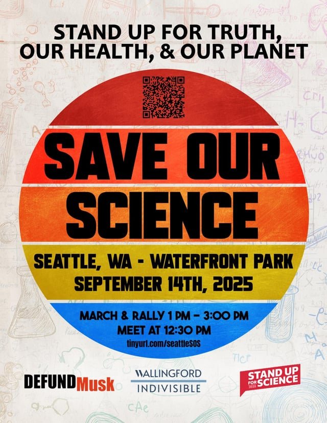 Save Our Science: rally on Sunday to protect vaccines, green energy, and research funding