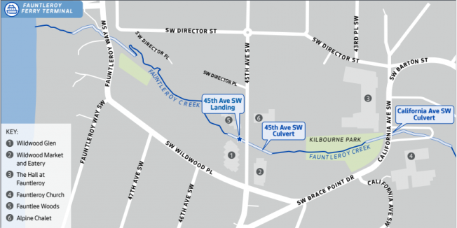 Fauntleroy Creek culvert replacements: City announces October 2 meeting for 2-year 45th Avenue SW project