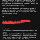 Vera project email list drama 😂