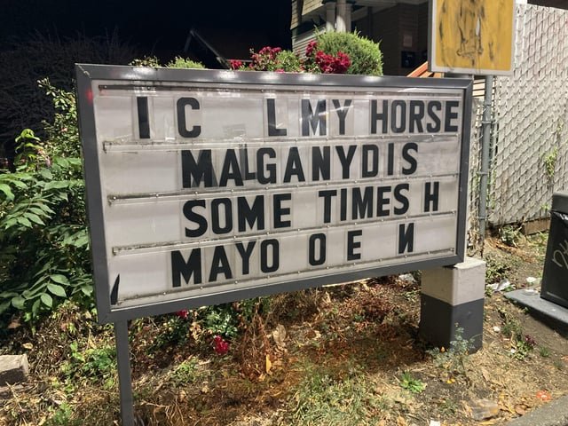 Wallingford sign had a stroke