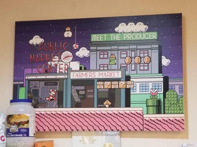 Super Mario pike place print