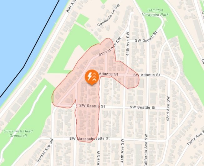 Power outage in North Admiral/Upper Alki