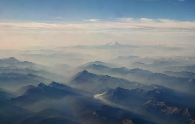 The smoke was quite photogenic flying into SeaTac last Friday atleast.