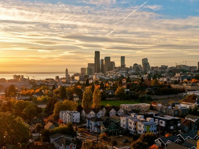 Downtown from Judkins Park, before the smoke