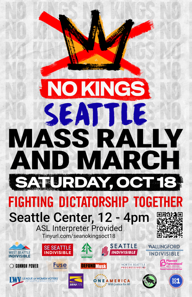 No Kings Protest – SATURDAY. Massive nation-wide resistance moment.